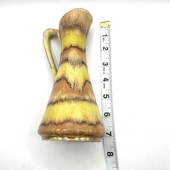 Drip Glaze Pitcher 8” Tall Bay Keramik Mid Century Made West Germany VTG 295-17 - Picture 3 of 7